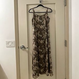 Calvin Klein Brown Floral Design Dress Size 6